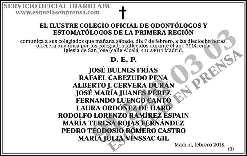Ilustre Colegio Oficial de Odontólogos y Estomtólogos de la Primera Región